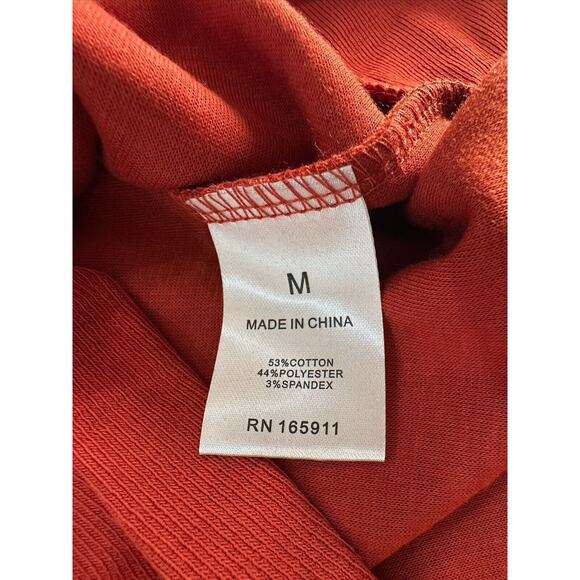 Grace & Karma Women’s Burnt Orange Twisted Front Blouse Size M - Picture 6 of 7